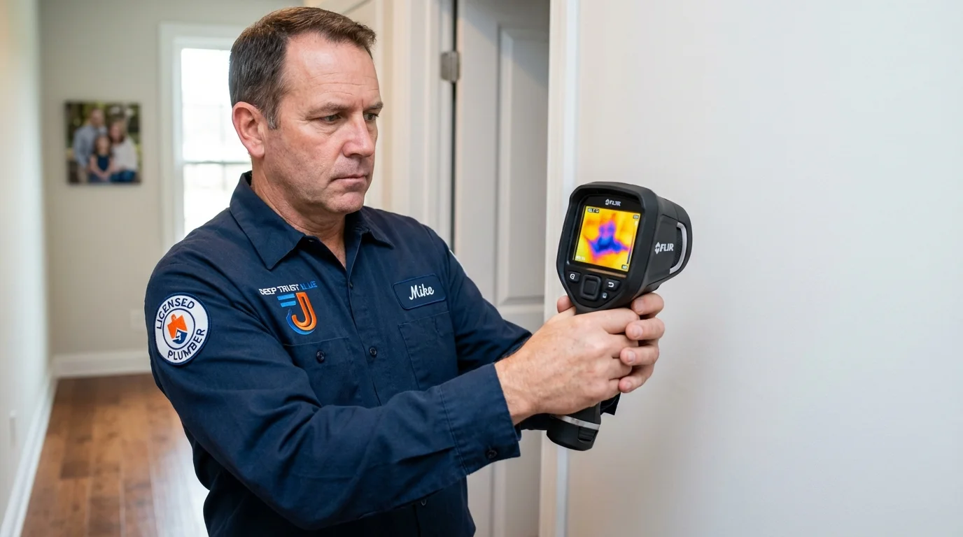 Thermal imaging leak detection by Johns Plumbing LLC in Williamsburg